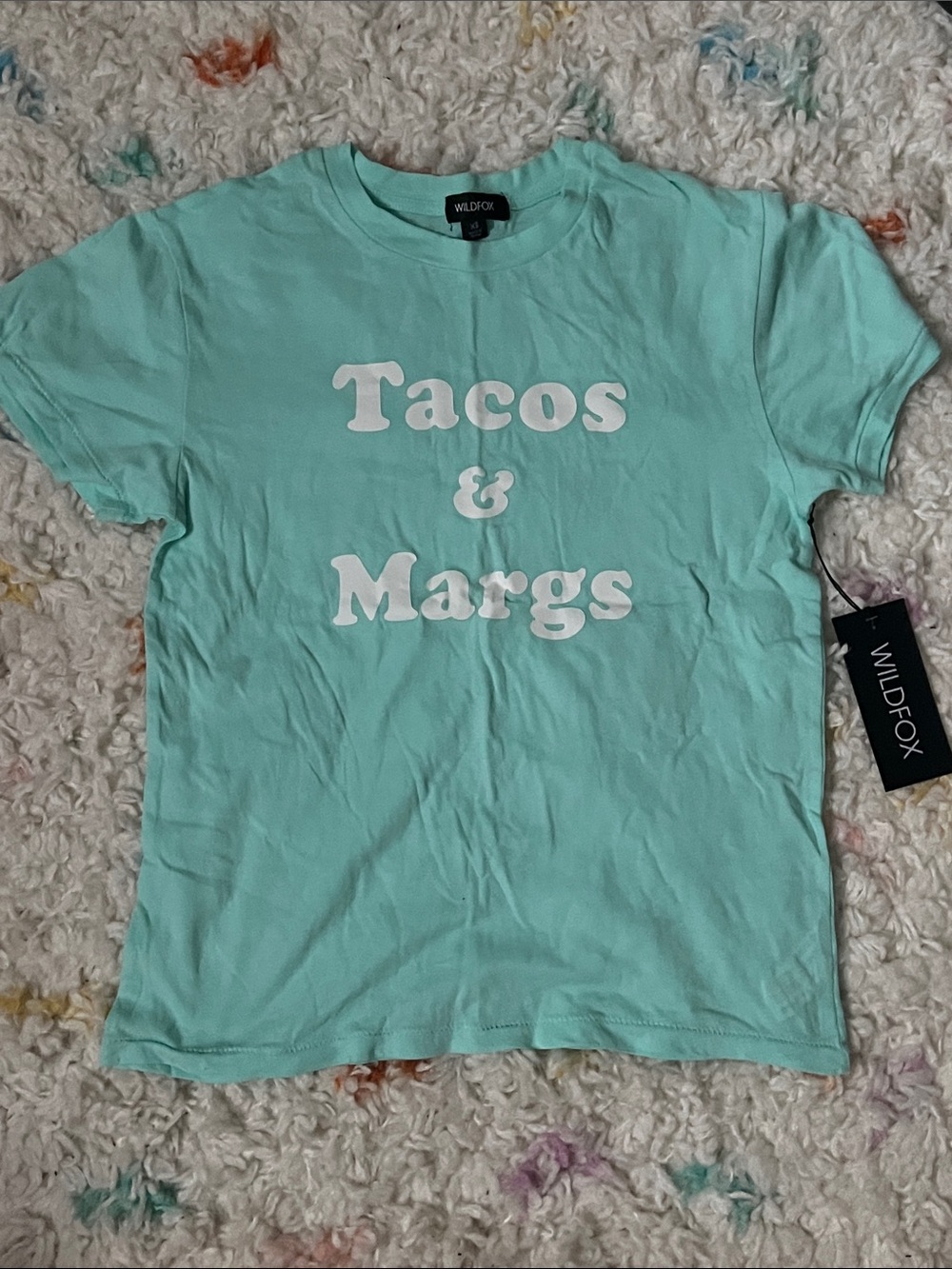 NWT Wildfox Mint 'Tacos & Margs' Graphic Tee